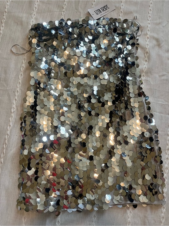 12th Tribe Dresses & Skirts - 12th Tribe Pippa Silver Disco Sequin Dress – Size Large (NWT)